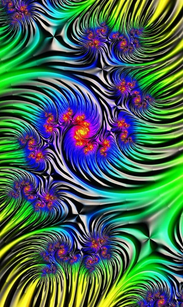 Abstract 3d flower fractal. 3d illustration