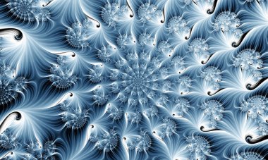 Soyut 3d çiçek fraktali. 3d illüstrasyon