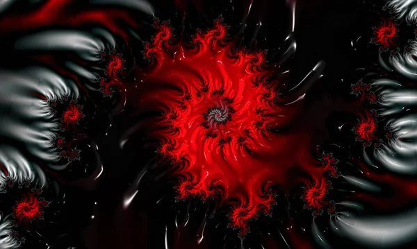 Illustration Tapete Form Eines Rot Schwarzen Musters Ähnlich Wie Blumen — Stockfoto