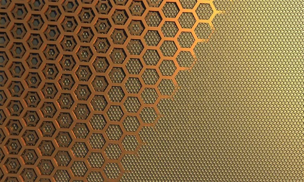 Obraz Połączone Tło Plastry Pszczół Małe Duże — Zdjęcie stockowe
