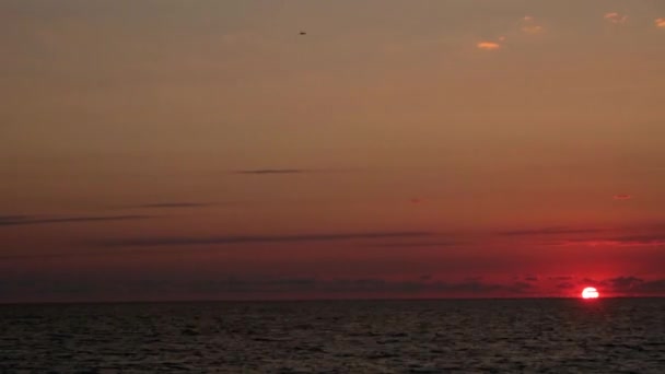 Zeitraffer Sonnenuntergang am Schwarzen Meer — Stockvideo