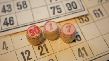 Russkoe Loto, bingo. 2018 yeni yıl. Parmak değişmek belgili tanımlık sayı