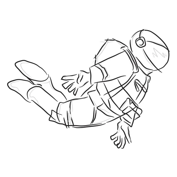 Astronaut in de ruimte, tekening — Stockfoto