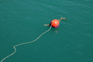 Denizde bağlama şamandıralar.