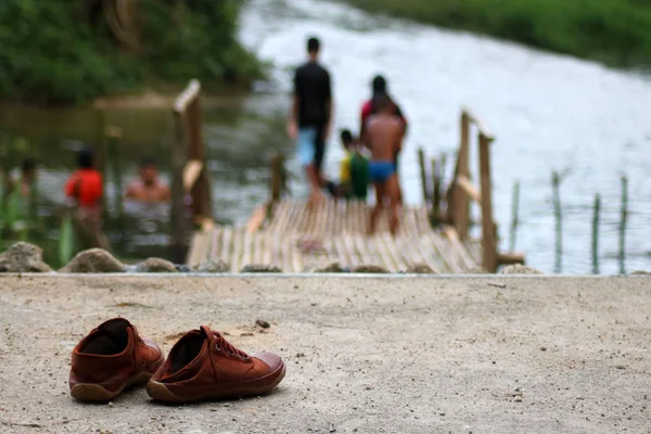 Thai Children 's shoes . — стоковое фото