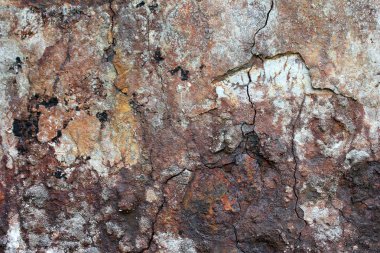 Çürümüş çelik duvar.