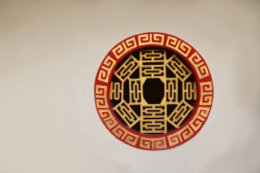 Çince Geleneksel pencere ve duvar 