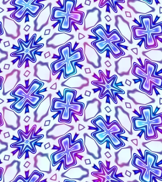 Abstract violet and blue floral pattern, Ornate texture background, Seamless illustration