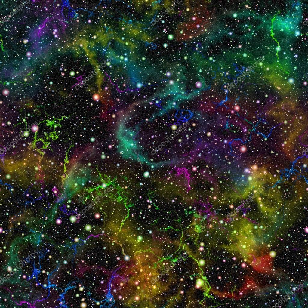 Abstract colorful universe, Rainbow nebula night starry sky, Multicolor