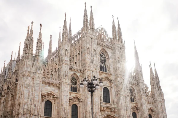 Duomo Milano Одно Самых Популярных Итальянских Туристических Мест Посещения — стоковое фото