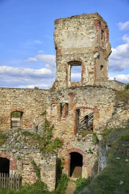 13. yüzyıl Gotik kale Boskovice harabe Ortaçağ değirmen