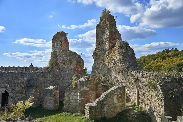 13. yüzyıl Gotik kale Boskovice harabe Ortaçağ değirmen