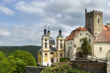 Barok tarzı chateau Vranov nad Dyji - Şapel ve gözetleme kulesi - yatay
