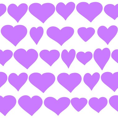 Sevgililer günü kalpleri ile arka plan. Beyaz bir arka plan üzerinde izole nesneleri. Seamless Modeli (döşeme).