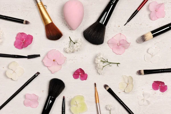 Make-up penselen regeling — Stockfoto
