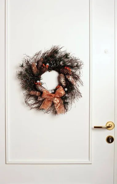 Christmas dörr krans — Stockfoto