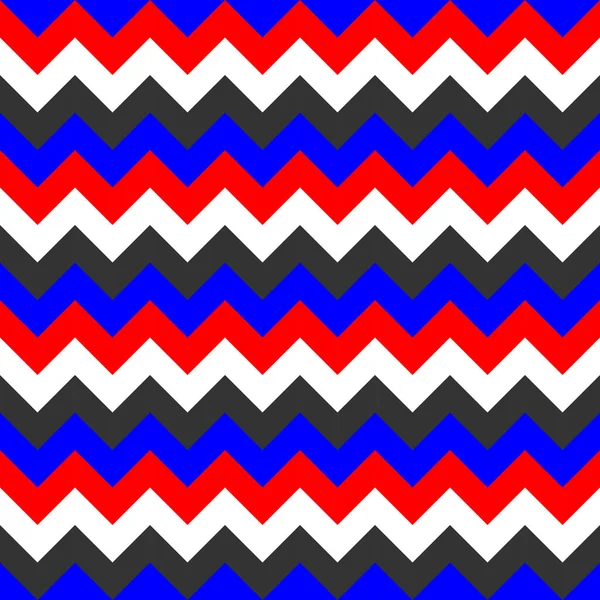 Chevron patroon naadloze vector pijlen ontwerpen kleurrijke wit rood blauw zwart — Stockvector