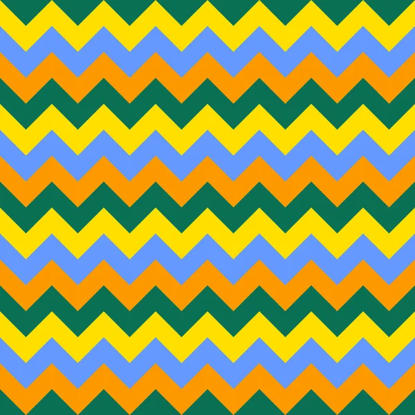 Padrão Chevron setas vetor sem costura design geométrico colorido azul laranja amarelo verde — Vetor de Stock