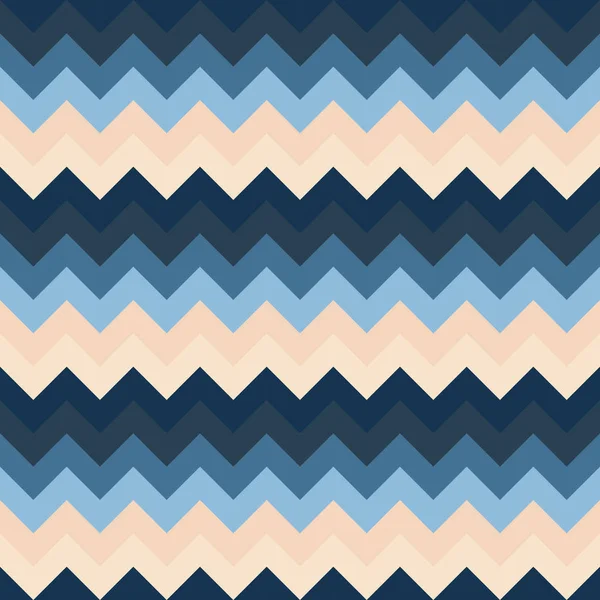 雪佛龙公司模式无缝矢量箭头几何设计多彩米色暗蓝色海军 aqua — 图库矢量图片