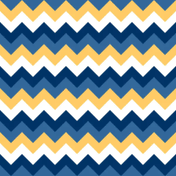 シェブロン パターン シームレスなベクトル矢印幾何学的デザイン カラフルな青い海軍黄色白い — ストックベクタ