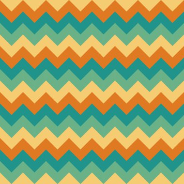 Renkli bej krem turuncu deniz mavisi turkuaz Chevron desen sorunsuz vektör okları geometrik tasarım