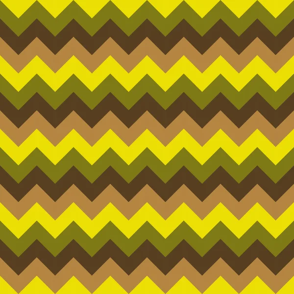 쉐 브 론 패턴 원활한 벡터 화살표 기하학적 디자인 화려한 노란색 녹색 베이지색 갈색 — 스톡 벡터