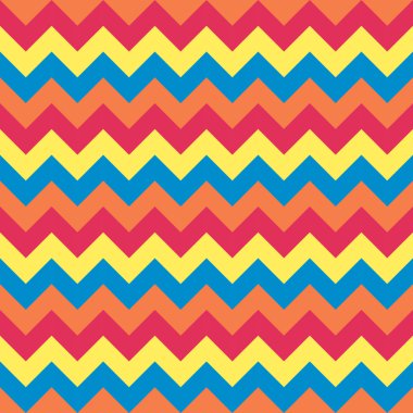 Renkli mercan pembe Kırmızı Sarı gök mavisi Chevron desen sorunsuz vektör okları geometrik tasarım