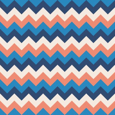 Chevron desen sorunsuz vektör okları geometrik Tasarım renkli gökyüzü mavi deniz mavi mercan pembe beyaz