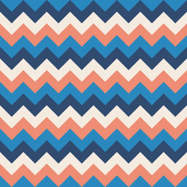쉐 브 론 패턴 원활한 벡터 화살표 기하학적 디자인 화려한 하늘색 해군 블루 코럴 핑크 화이트 — 스톡 벡터