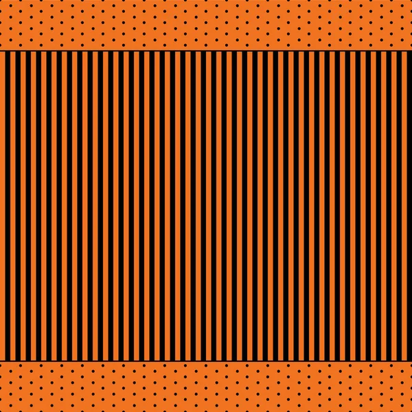 Sem emenda geométrica vintage retro vetor abstrato fundo com bolinhas e listras laranja preto — Vetor de Stock