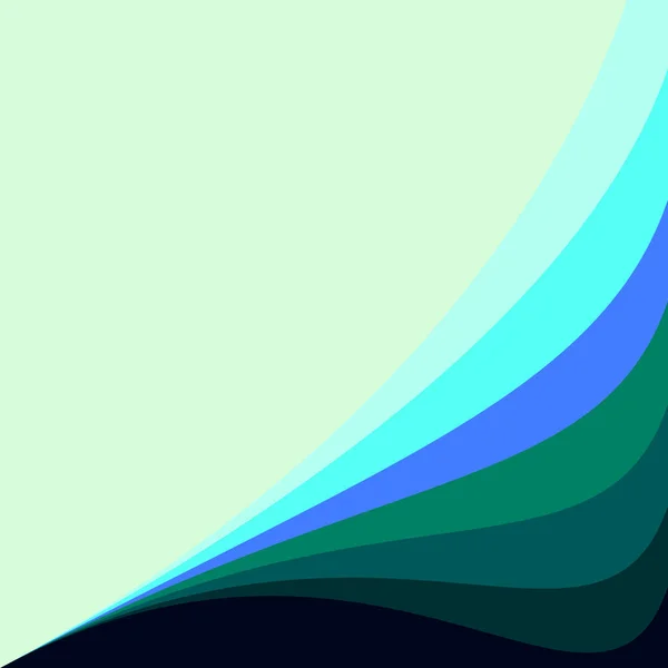 Abstrakta geometriska vector bakgrund med vågiga linjer bra för inbjudan design grön aqua blå turkos kricka mörka blå färger — Stock vektor