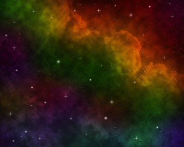 Evren sahne Bulutsusu bulutlar ve galaksi uzayda yıldız çizim arka planı renkli göksel astrolojik tasarım ile çeşitli toz