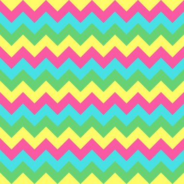 Chevron zikzak desen sorunsuz vektör okları geometrik Tasarım renkli sıcak pembe sarı yeşil aqua mavi