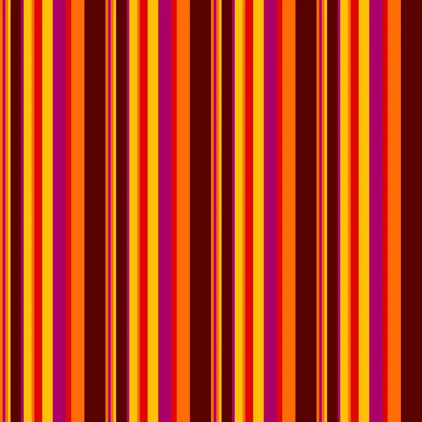 Naadloze abstracte geometrische strepen vector patroon achtergrond met kleurrijke verticale lijnen bruin donker oranje paars geel rood — Stockvector