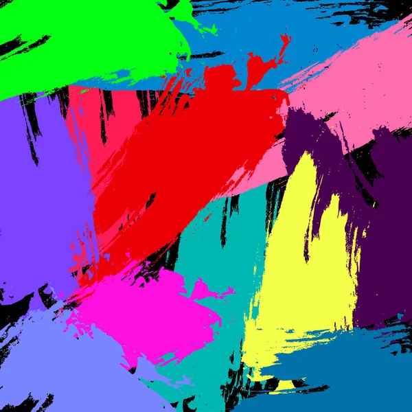 Гранж Векторный Рисунок Красочный Винтажный Ретро Абстрактный Фон Смешанными Мазками — стоковый вектор