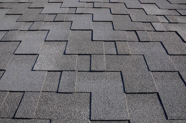Close up view on Asphalt Roofing Shingles Background. Roof Shingles - Roofing. — Stock Photo, Image
