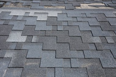 Zona bir çatı hasar görünümü kadar yakın. Çatı kaplama çatı Zona-.