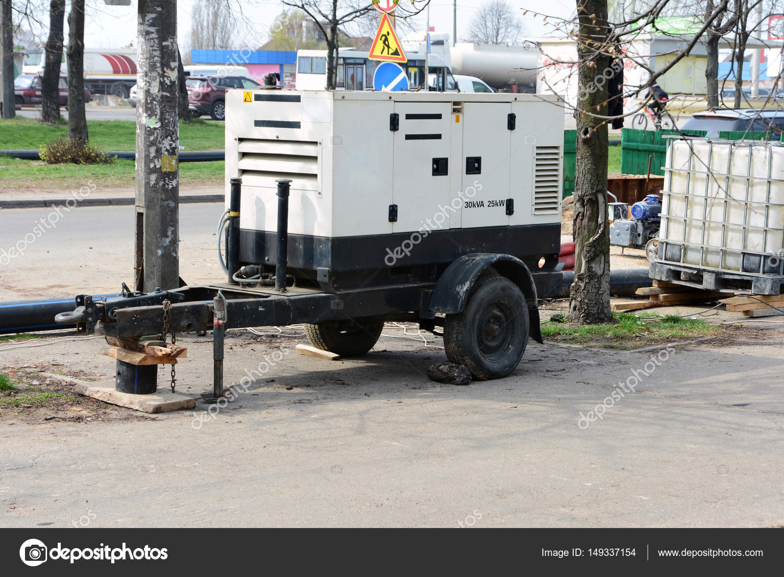 Electric Diesel Mobile Trailer Generator Use A Mobile