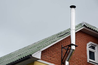 Çatı inşaat. bireysel ısıtma sistemi. Eş eksenli boru sistemi ev koaksiyel baca boru Isıtma.