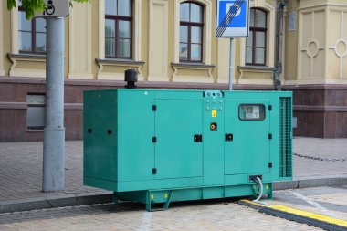 Dizel jeneratör acil elektrik güç için. Elektrik dizel jeneratör. 