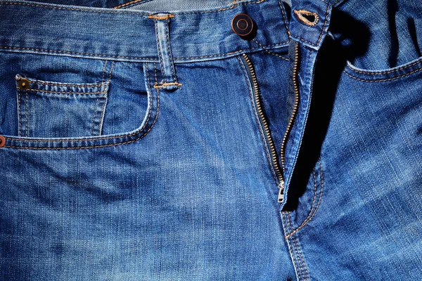 Latar Belakang Jeans Denim Dengan Saku Yang Dirancang Mode — Stok Foto