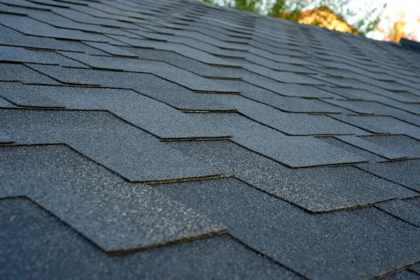 Close View Asphalt Bitumen Tile Roof — Stock Photo, Image