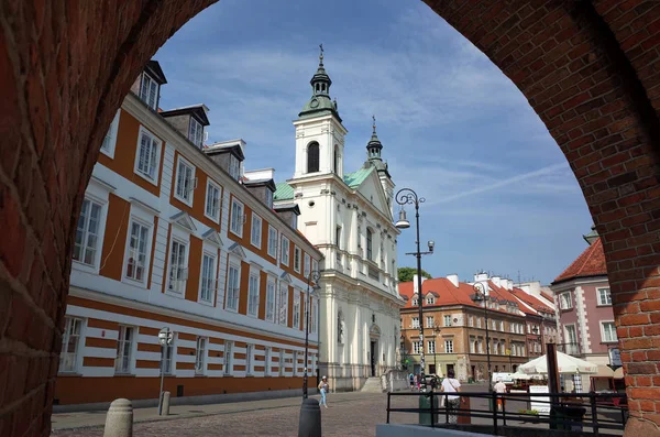 Varsovia Polonia Junio 2019 Hermosa Vista Antigua Iglesia Edificios Varsovia —  Fotos de Stock