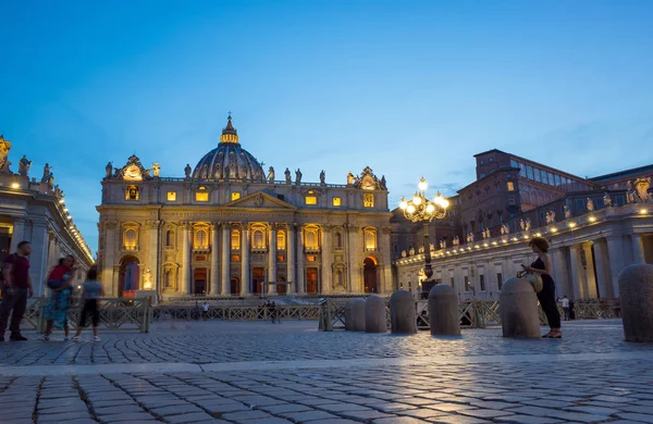 Vaticano Roma Italia Giugno 2019 Veduta Serale Della Basilica San — Foto Stock