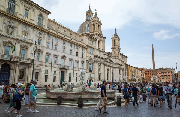 Rom Italien Juni 2019 Piazza Navona Rome Navona Square Mest — Stockfoto