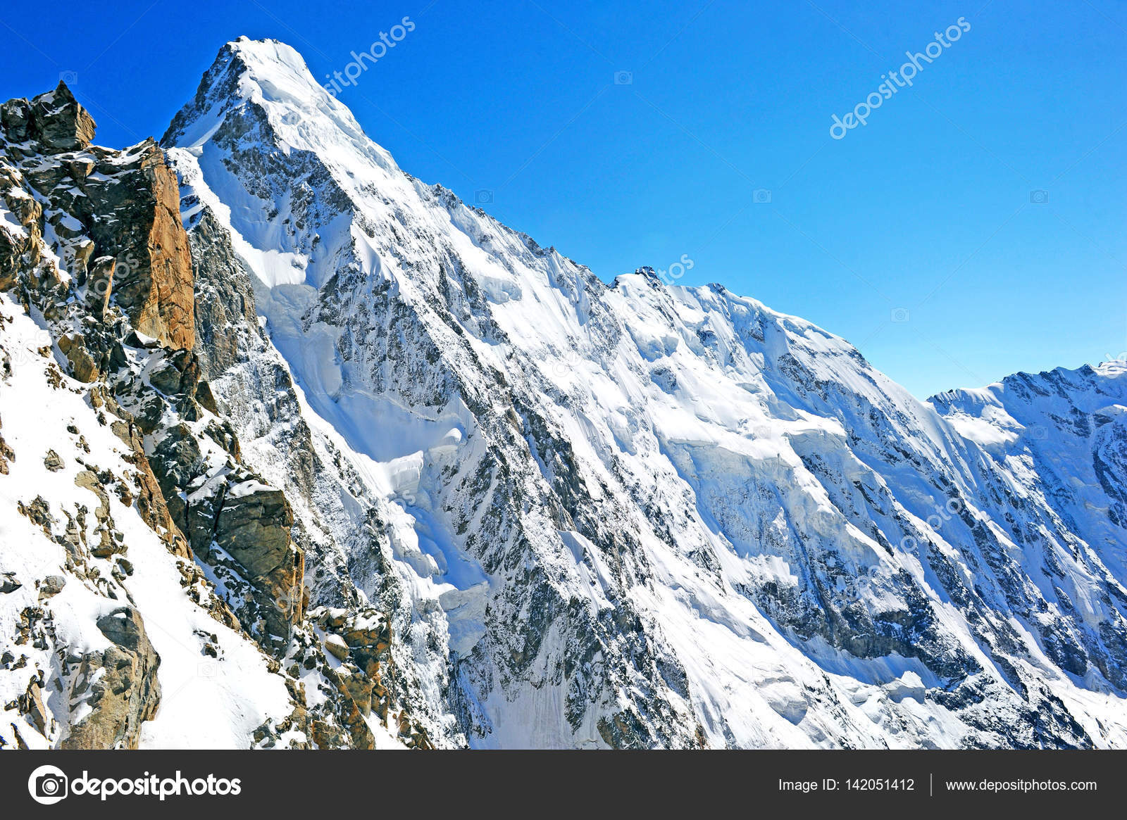 Sommet Du Mont Everest Plus Haute Montagne Du Monde