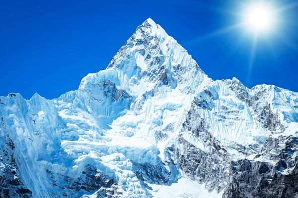 Mountain Peak Everest Highest Mountain World National Park Nepal — Stock Photo, Image