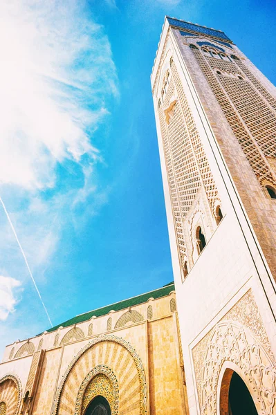 Vista Mezquita Hasan Casablanca Marruecos Fotos de stock libres de derechos