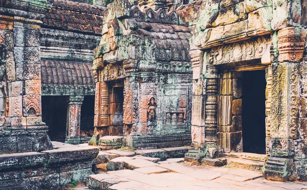 Khmer Tempel Het Tempel Complex Van Angkor Wat Cambodja Reizen Rechtenvrije Stockfoto's