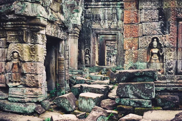 Temple Khmer Dans Complexe Temple Angkor Wat Cambodge Concept Voyage — Photo